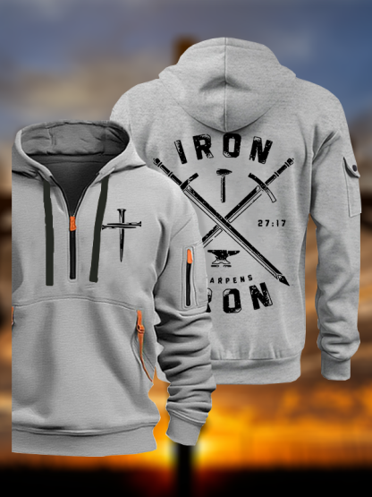 Iron Sharpens Iron Jesus God Christian Zipper Hoodies