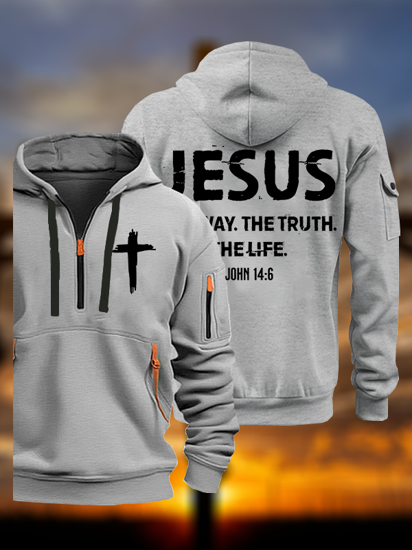 Jesus the Way the Truth the Life Jesus God Christian Zipper Hoodies