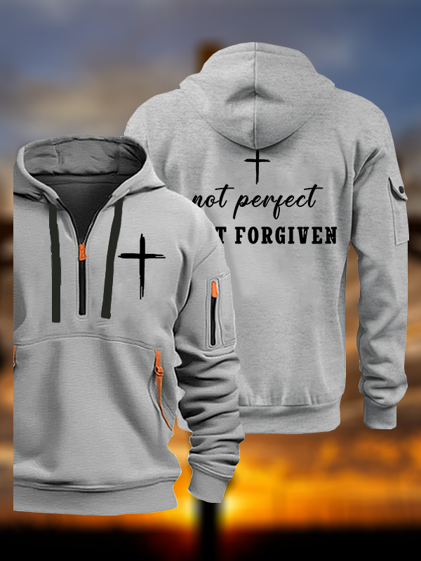 Not Perfect Just Forgiven Jesus God Christian Zipper Hoodies
