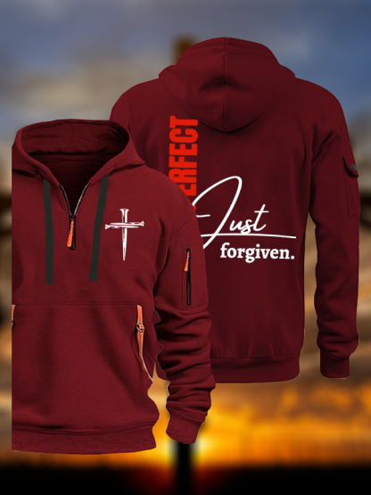 Not Perfect Just Forgiven Jesus God Christian Zipper Hoodies