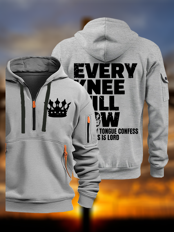 Every Knee Will Bow  Jesus God Christian Zipper Hoodies