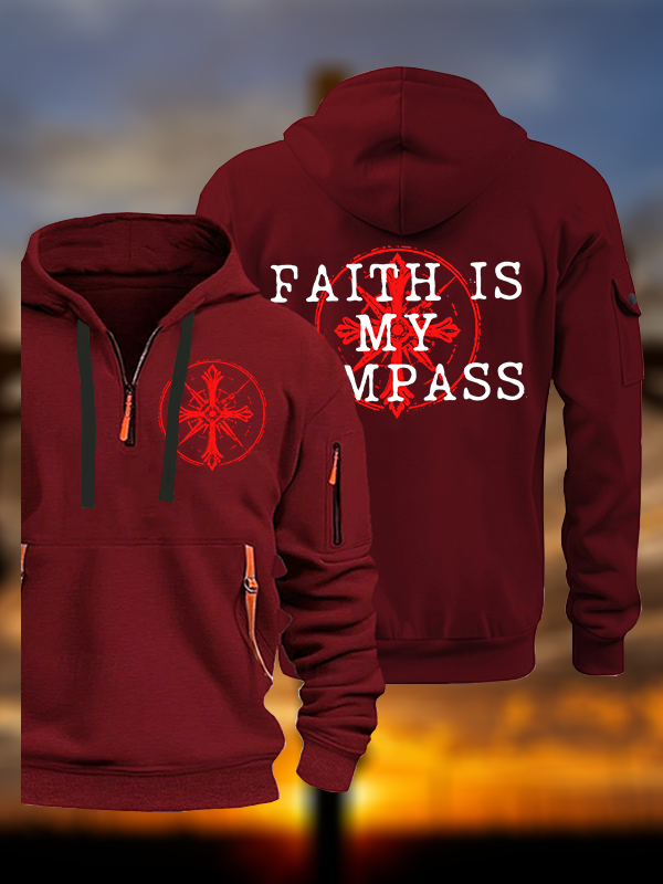 Faith Is My Compass Jesus God Christian Zipper Hoodies