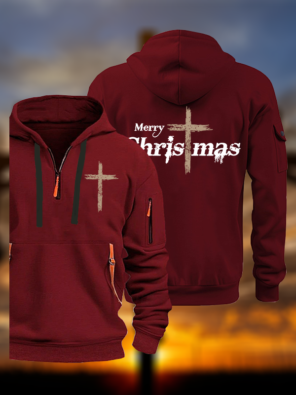 Merry Chrismas  Jesus God Christian Zipper Hoodies