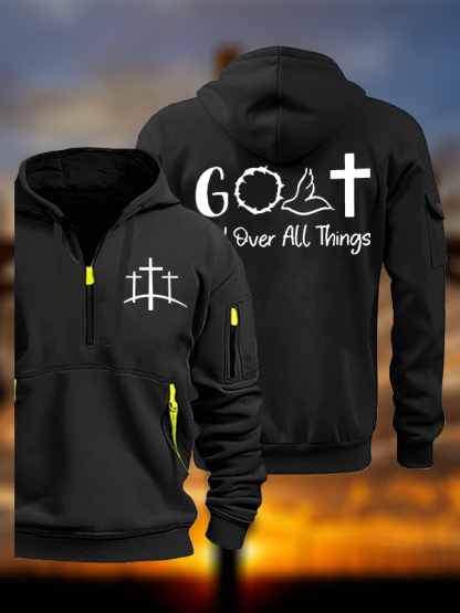 GOAT - God Over All Things  Jesus God Christian Zipper Hoodies