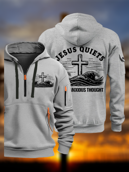 Jesus Quiets Every Anxious Thought  Jesus God Christian Zipper Hoodies
