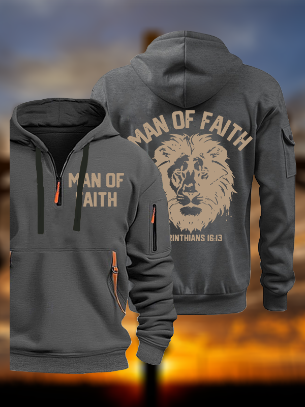 Man Of Faith  Jesus God Christian Zipper Hoodies