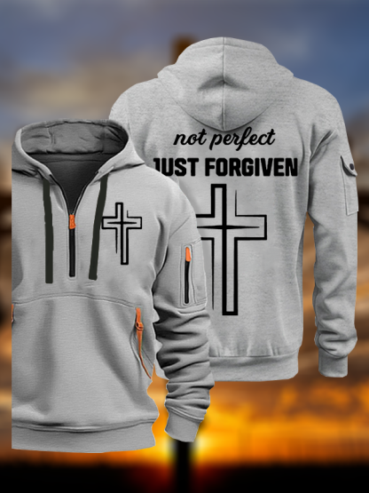 Not Perfect Just Forgiven Jesus God Christian Zipper Hoodies