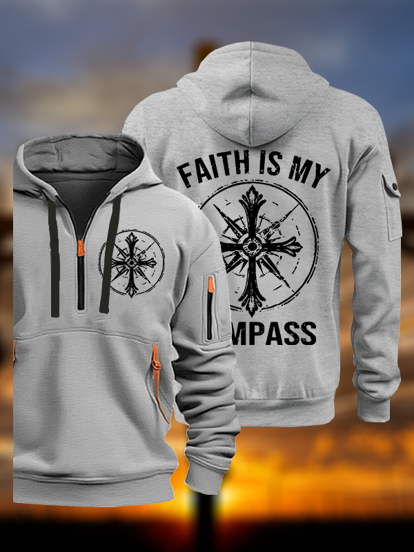 Faith Is My Compass Jesus God Christian Zipper Hoodies