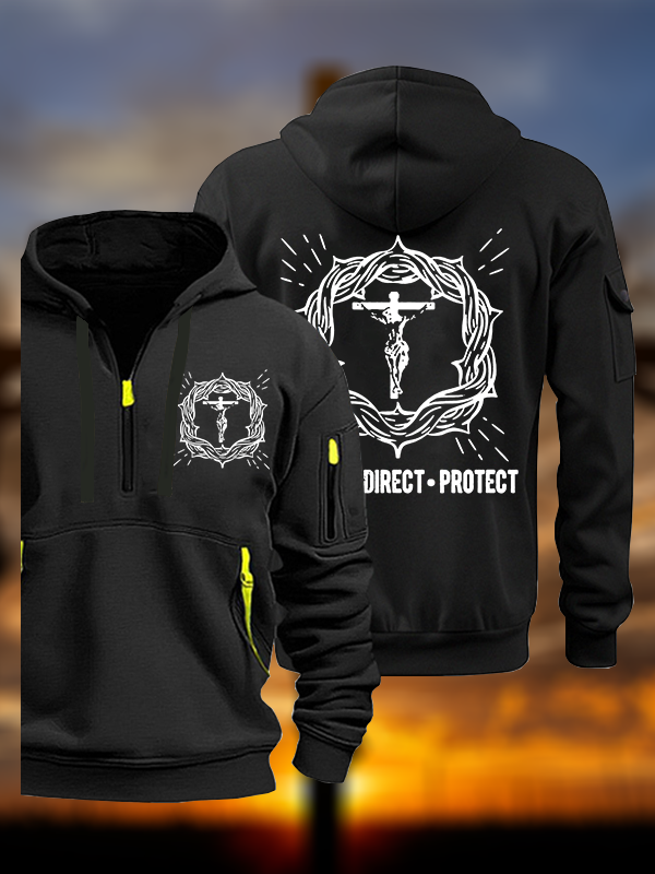 Correct Direct Protect Jesus God Christian Zipper Hoodies