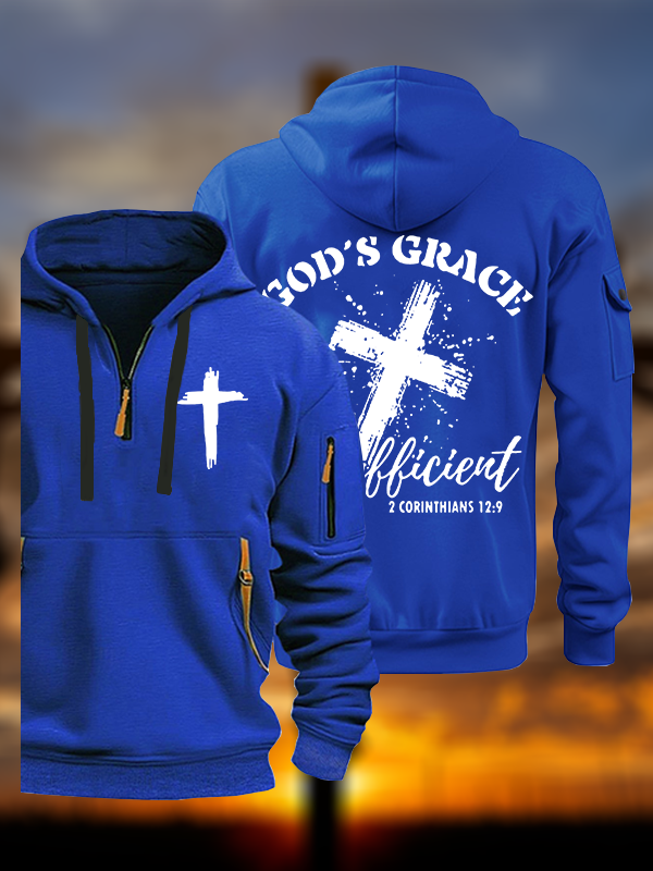 God's Grace Is Sufficient  Jesus God Christian Zipper Hoodies