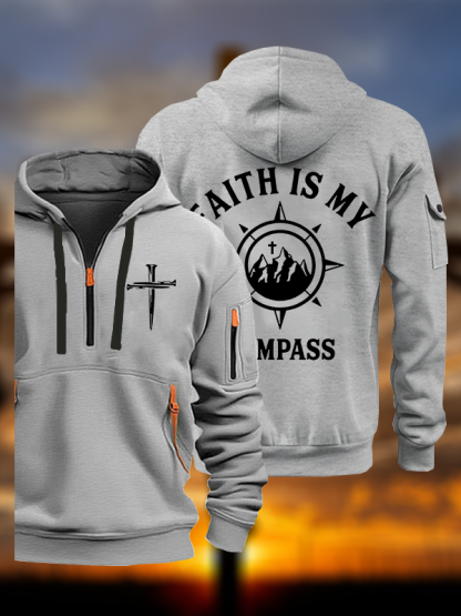 Faith Is My Campass Jesus God Christian Zipper Hoodies