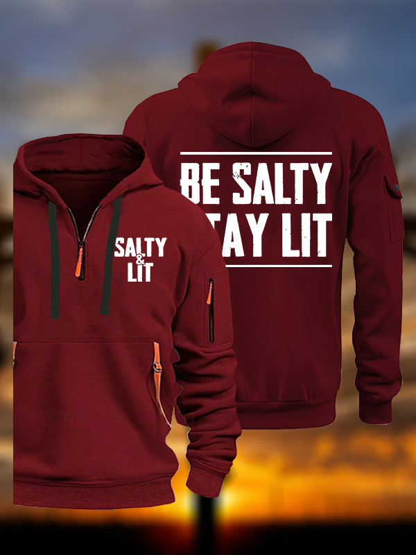 Be Salty Stay Lit  Jesus God Christian Zipper Hoodies