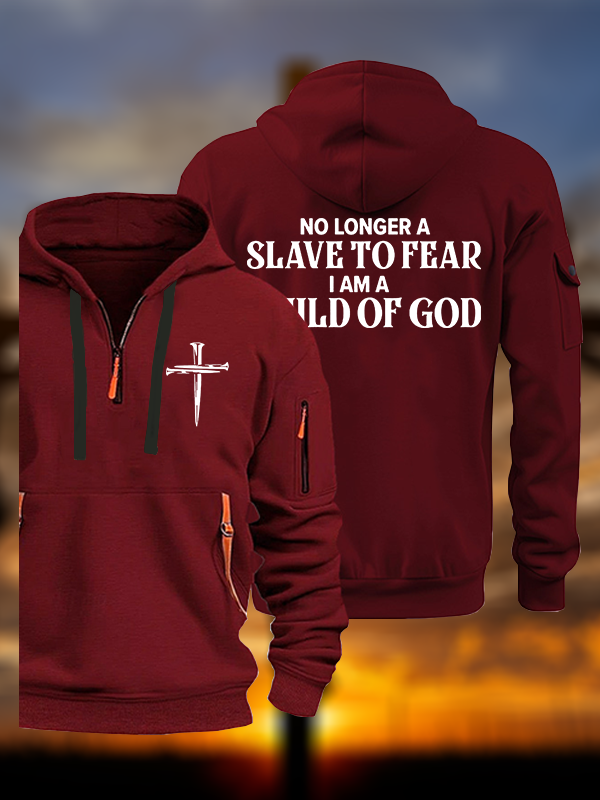 No Longer A Slave To Fear Jesus God Christian Zipper Hoodies