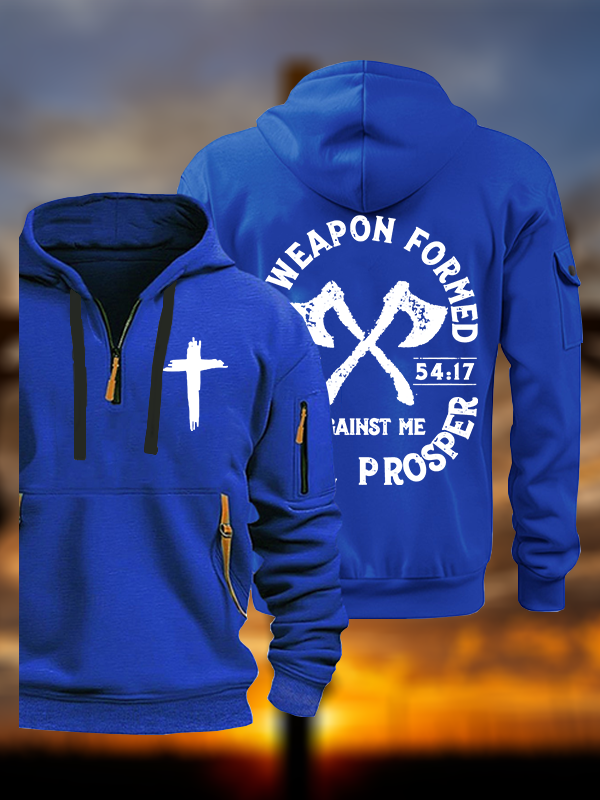 No Weapon Formed Shall Prosper - Isaiah 54:17 Jesus God Christian Zipper Hoodies
