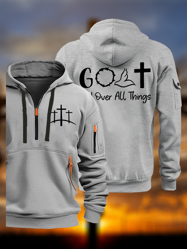 GOAT - God Over All Things  Jesus God Christian Zipper Hoodies