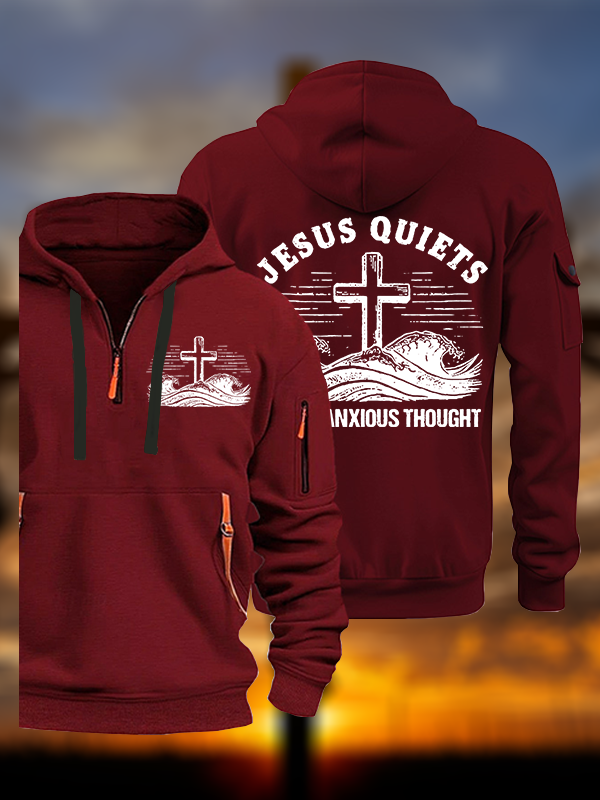 Jesus Quiets Every Anxious Thought  Jesus God Christian Zipper Hoodies