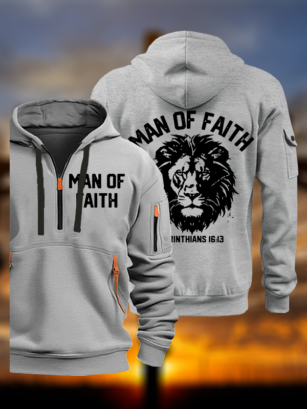 Man Of Faith  Jesus God Christian Zipper Hoodies