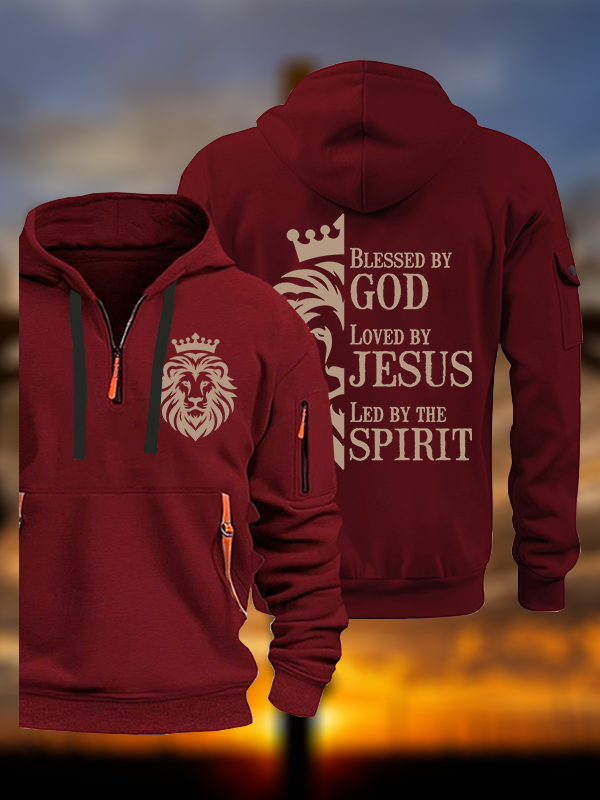 Blessed Loved Led Jesus God Christian Zipper Hoodies