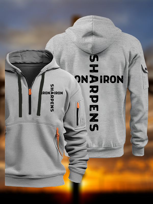 Iron Sharpens Iron Jesus God Christian Zipper Hoodies