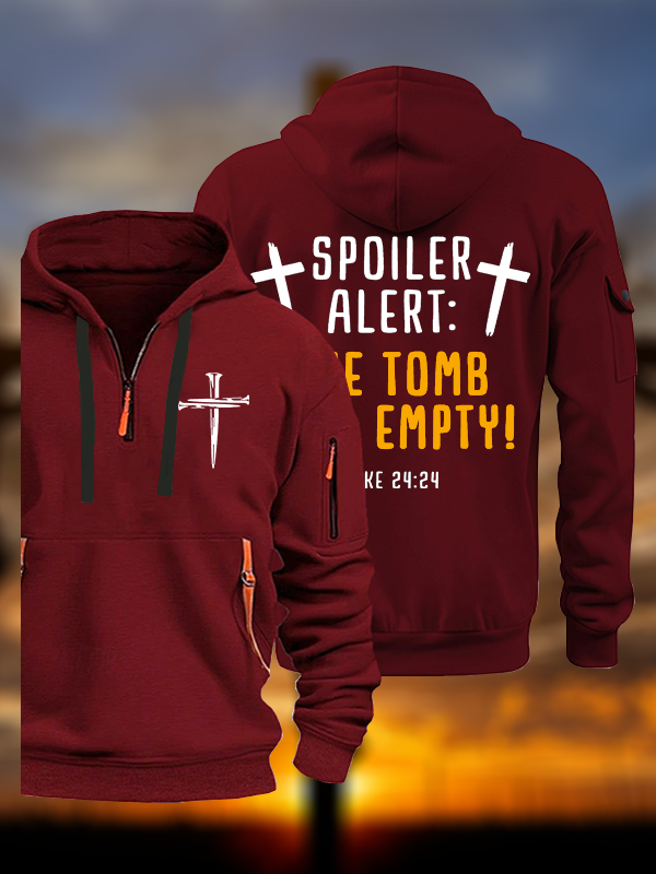 Spoiler Alert:The Tomb Was Empty Jesus God Christian Zipper Hoodies
