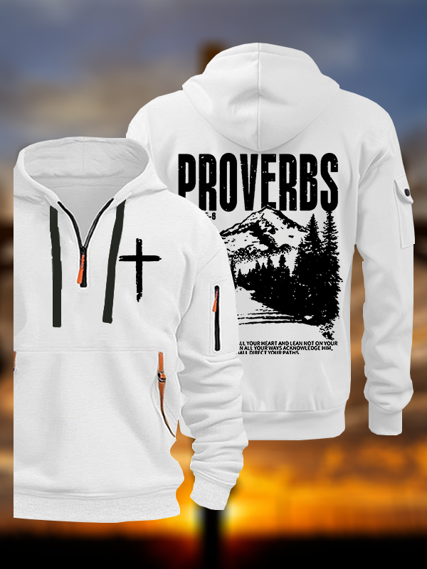 Proverbs 3:5-6 Jesus God Christian Zipper Hoodies
