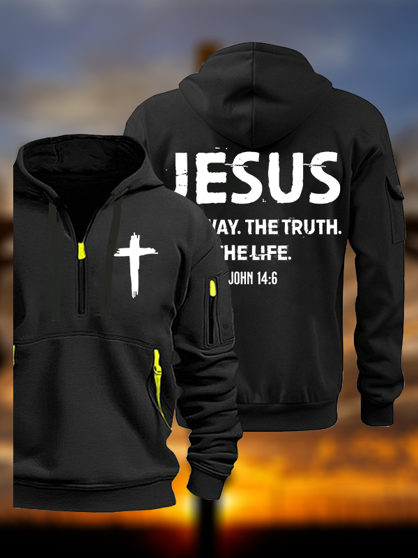 Jesus the Way the Truth the Life Jesus God Christian Zipper Hoodies