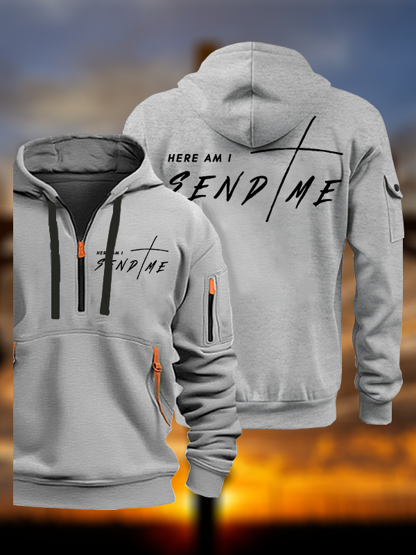 "Here Am I, Send Me"  Jesus God Christian Zipper Hoodies
