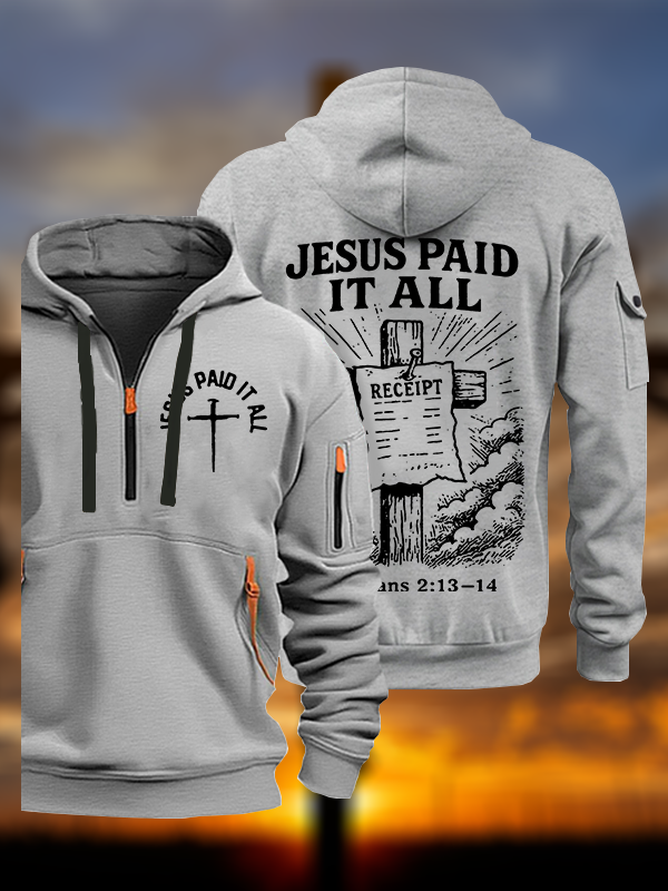 Jesus Paid It All  Jesus God Christian Zipper Hoodies
