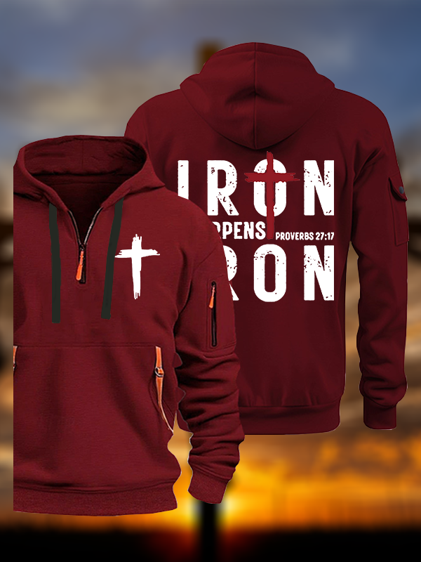  Iron Sharpens Iron  Jesus God Christian Zipper Hoodies