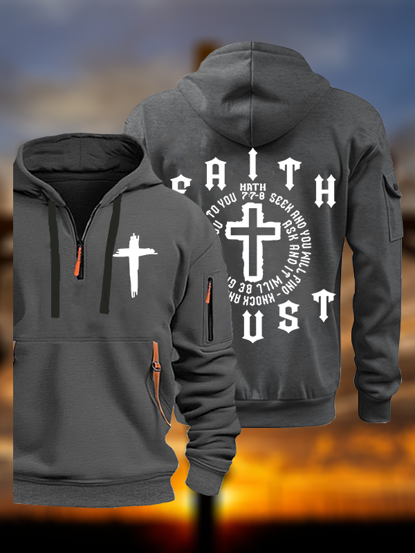 Faith Trust Cross Jesus God Christian Zipper Hoodies