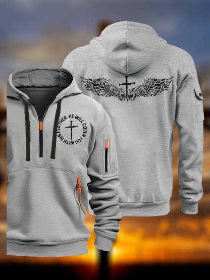 He Will Cover You With His Feather Jesus God Christian Zipper Hoodies