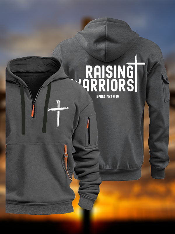 Raising Warriors Bible Verse Jesus God Christian Zipper Hoodies