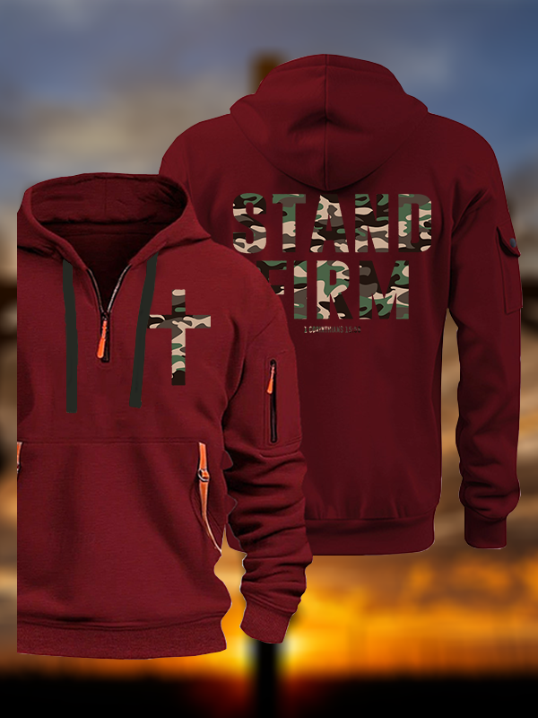 Stand Firm Jesus God Christian Zipper Hoodies