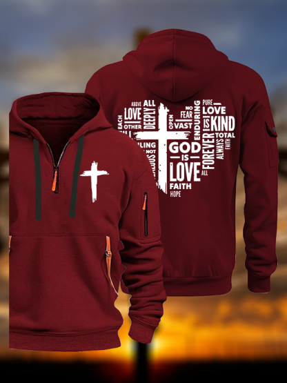 God is Love Jesus God Christian Zipper Hoodies