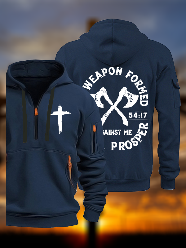 No Weapon Formed Shall Prosper - Isaiah 54:17 Jesus God Christian Zipper Hoodies