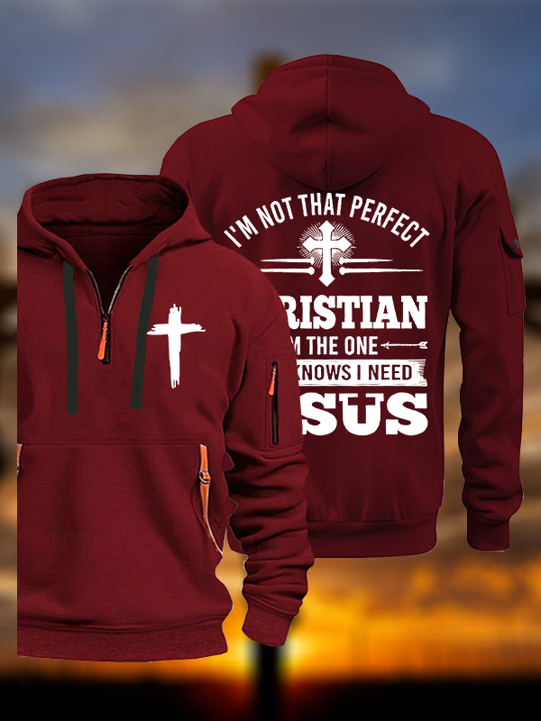 I'm Not That Perfect Jesus God Christian Zipper Hoodies