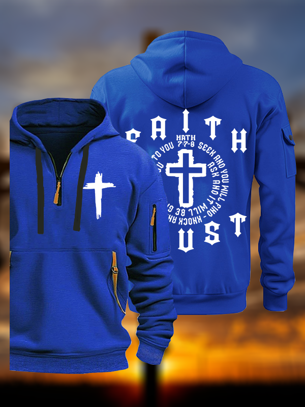 Faith Trust Cross Jesus God Christian Zipper Hoodies