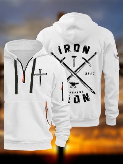 Iron Sharpens Iron Jesus God Christian Zipper Hoodies