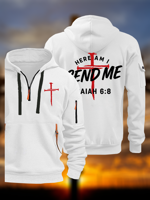 Here Am I Send Me  Jesus God Christian Zipper Hoodies