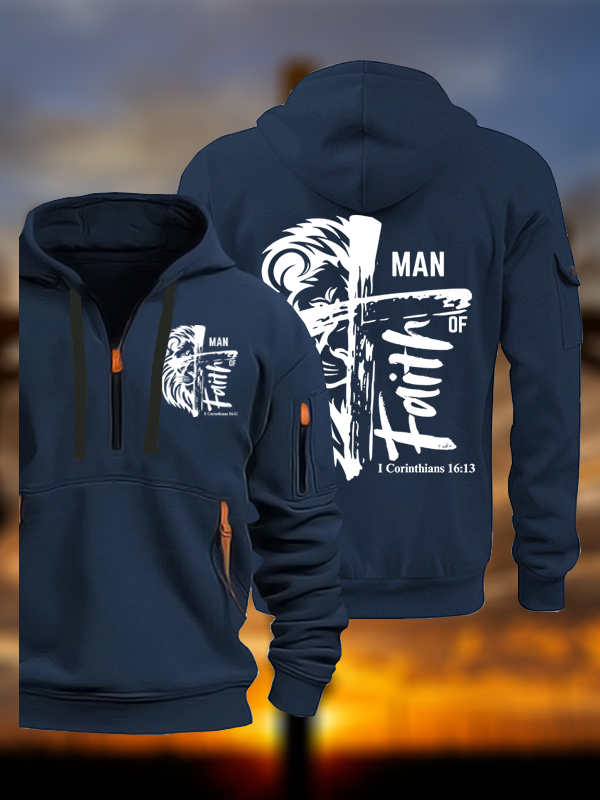 Man Of Faith Jesus God Christian Zipper Hoodies