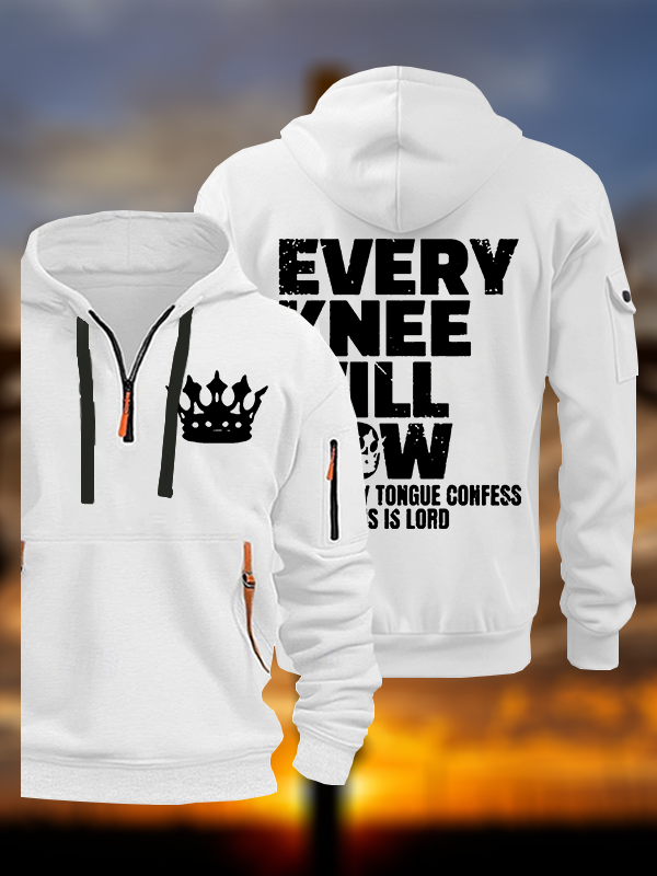 Every Knee Will Bow  Jesus God Christian Zipper Hoodies