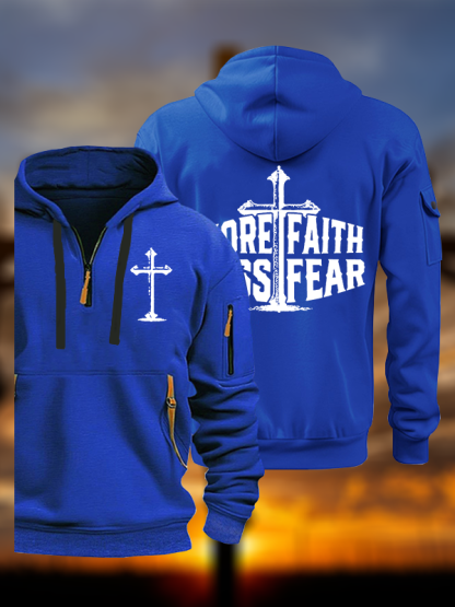 More Faith Less Fear  Jesus God Christian Zipper Hoodies