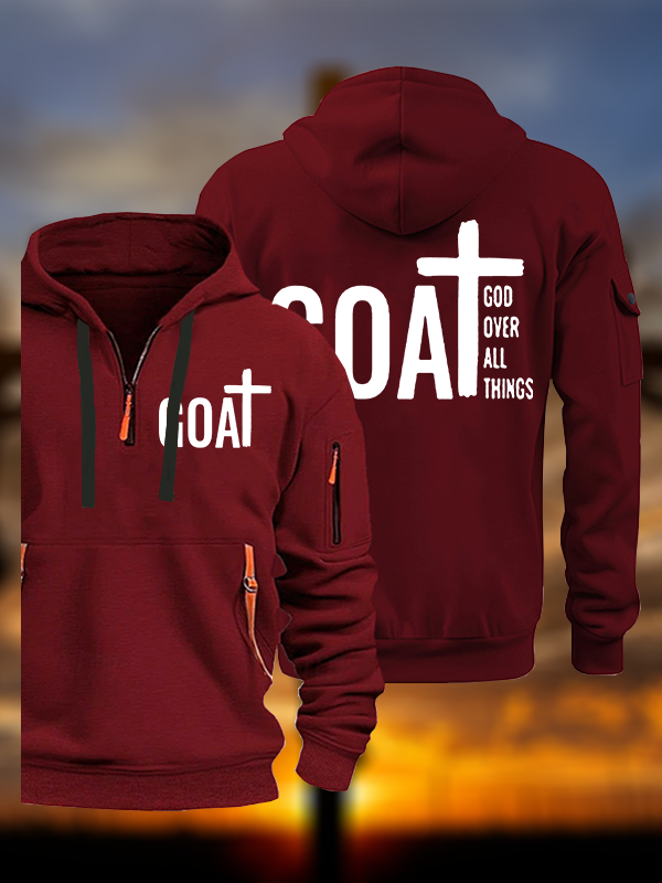 Goat God Over All Things Jesus God Christian Zipper Hoodies