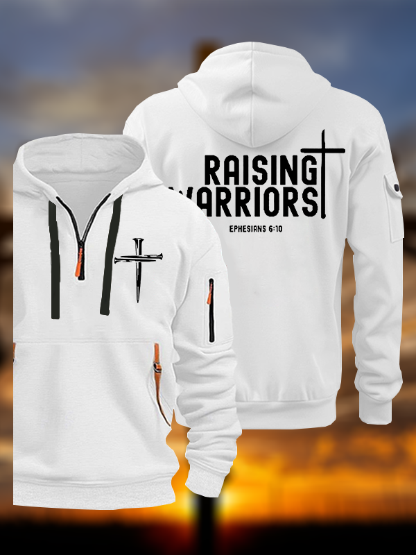 Raising Warriors Bible Verse Jesus God Christian Zipper Hoodies