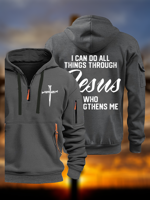 I Can Do All Things Through Jesus Jesus God Christian Zipper Hoodies