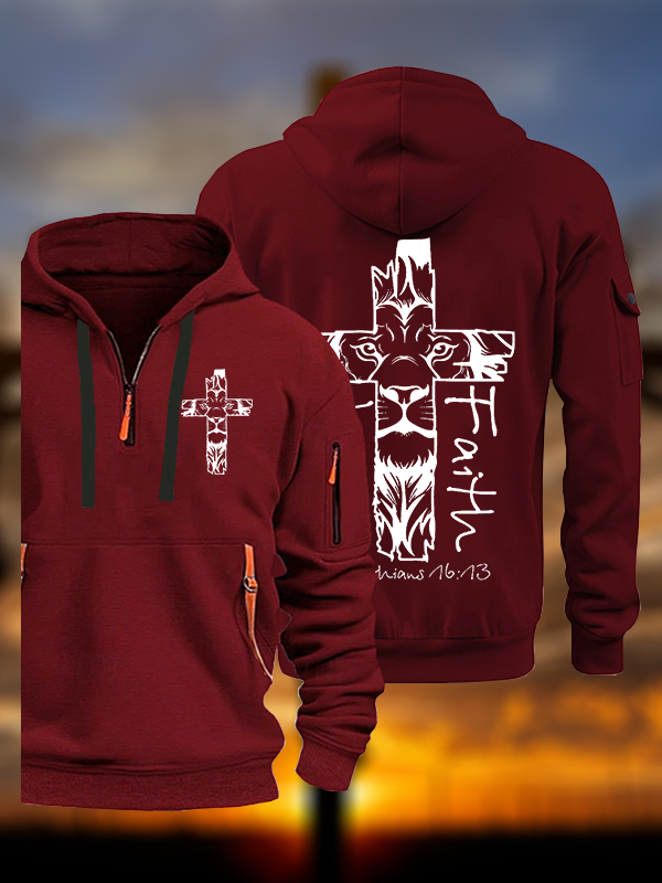 Man Of Faith Jesus God Christian Zipper Hoodies