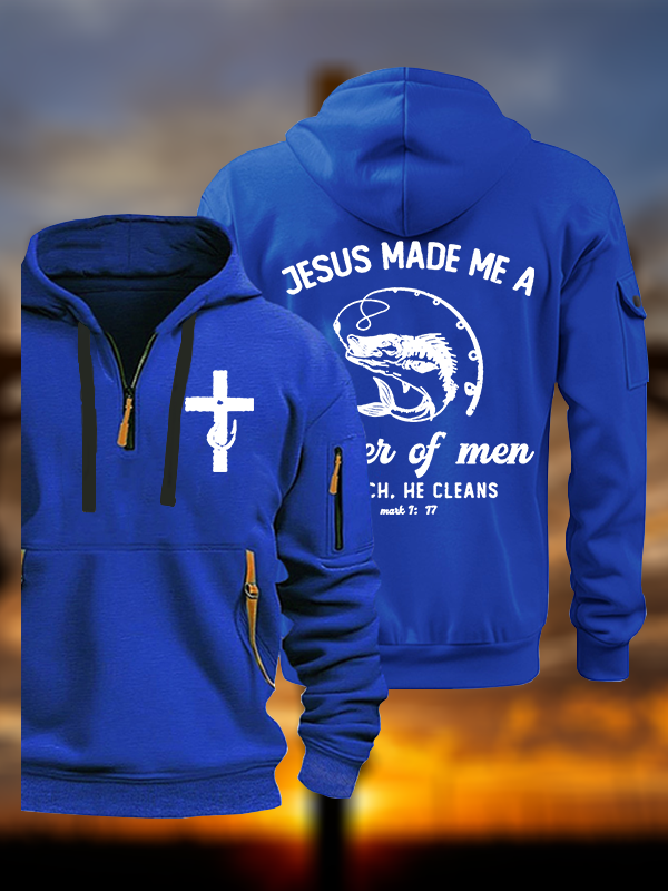 Fisher of Men Cross Jesus God Christian Zipper Hoodies