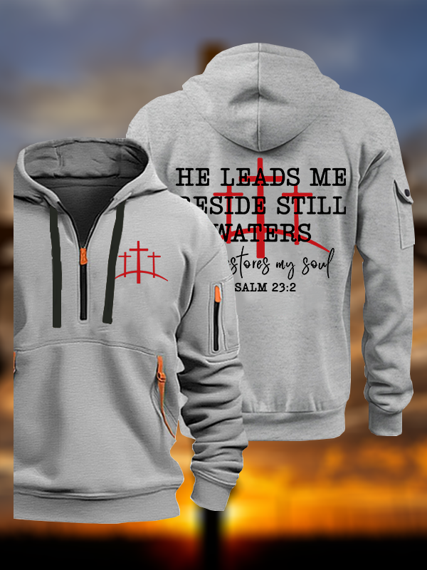 He Restores My Soul  Jesus God Christian Zipper Hoodies