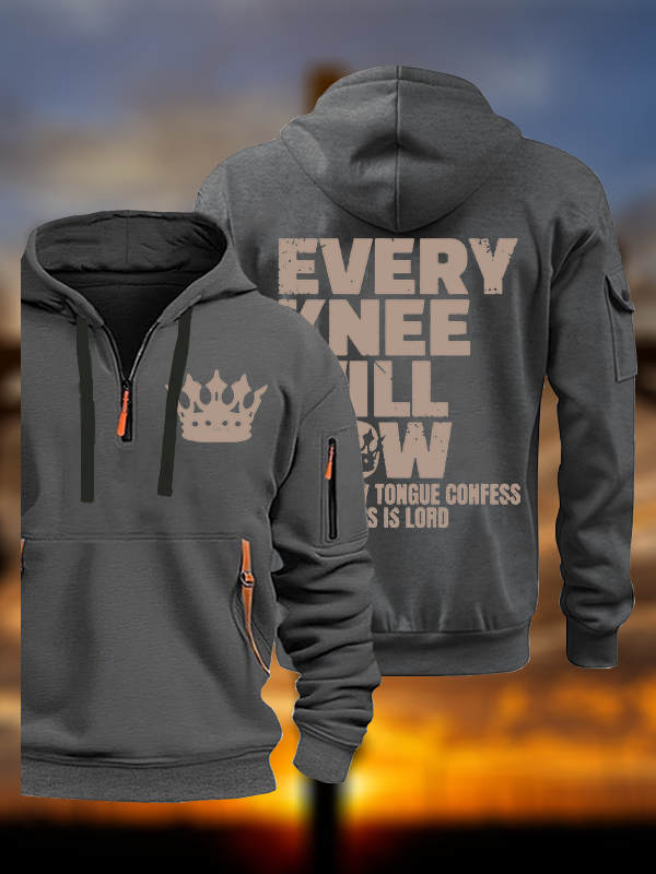 Every Knee Will Bow  Jesus God Christian Zipper Hoodies