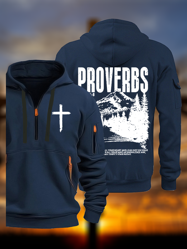 Proverbs 3:5-6 Jesus God Christian Zipper Hoodies